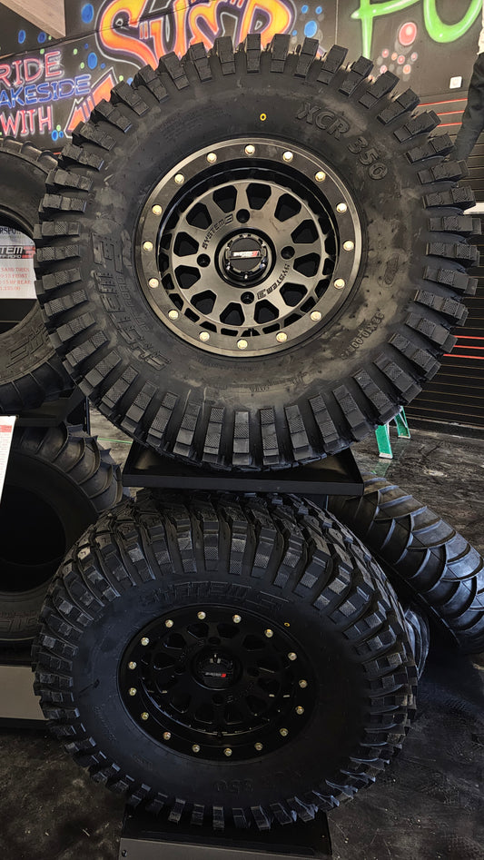System 3 XCR350 and SB-6 Matte Black Wheel Package
