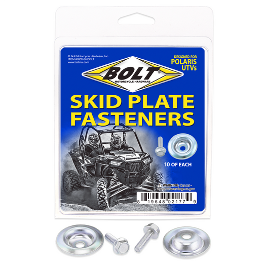 UTV SKID PLATE FASTENERS SKID PLATE WASHER/BOLT 10 EA