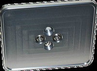 12-9611 AXIA REGISTRATION STICKER PLATE LARGE 3.8' X 3.06' SILVER