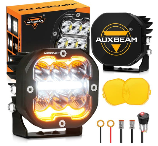 Auxbeam XP-Ultra Series 3Inch 84W LED Pods, DRL & Turn Signal