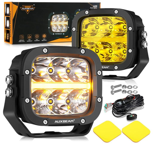 Auxbeam 5" LED Offroad Light with Amber DRL, XP-Ultra Series