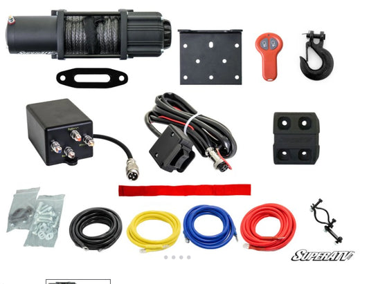 Super ATV Winch 6,000 lbs and mounting plate