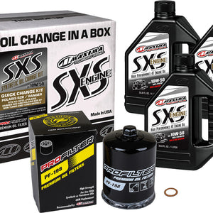 MAXIMA SXS QUICK CHANGE KIT 10W-50 WITH BLACK OIL FILTER Polaris