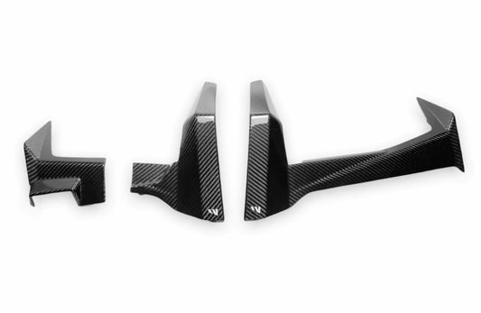 Fourwerx 20+ POLARIS RZR PRO XP / PRO R CARBON FIBER DASH TRIM KIT (3 PC)