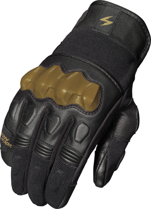75-6124 SCORPION EXO HYBRID AIR GLOVES BLACK/GOLD