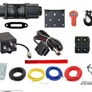 Super ATV Winch 6,000 lbs and mounting plate