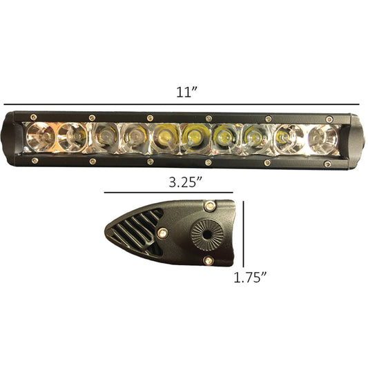 10" Single Row LED Light Bar, TL10SRC