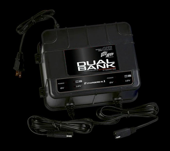 UTV Stereo 12V Dual Bank Automatic Battery Charger / Maintainer UTVS-BCM2