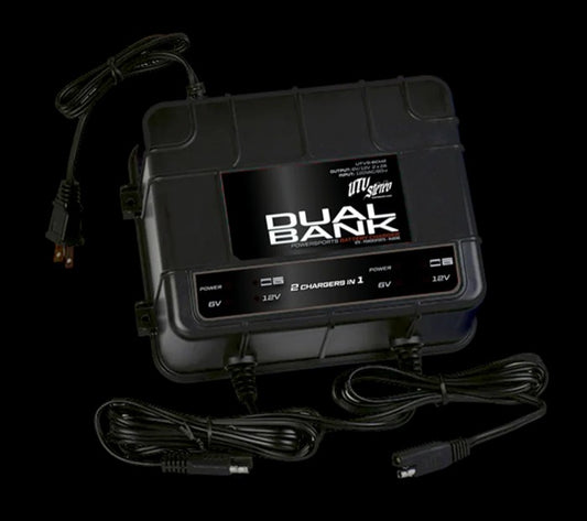 UTV Stereo 12V Dual Bank Automatic Battery Charger / Maintainer UTVS-BCM2